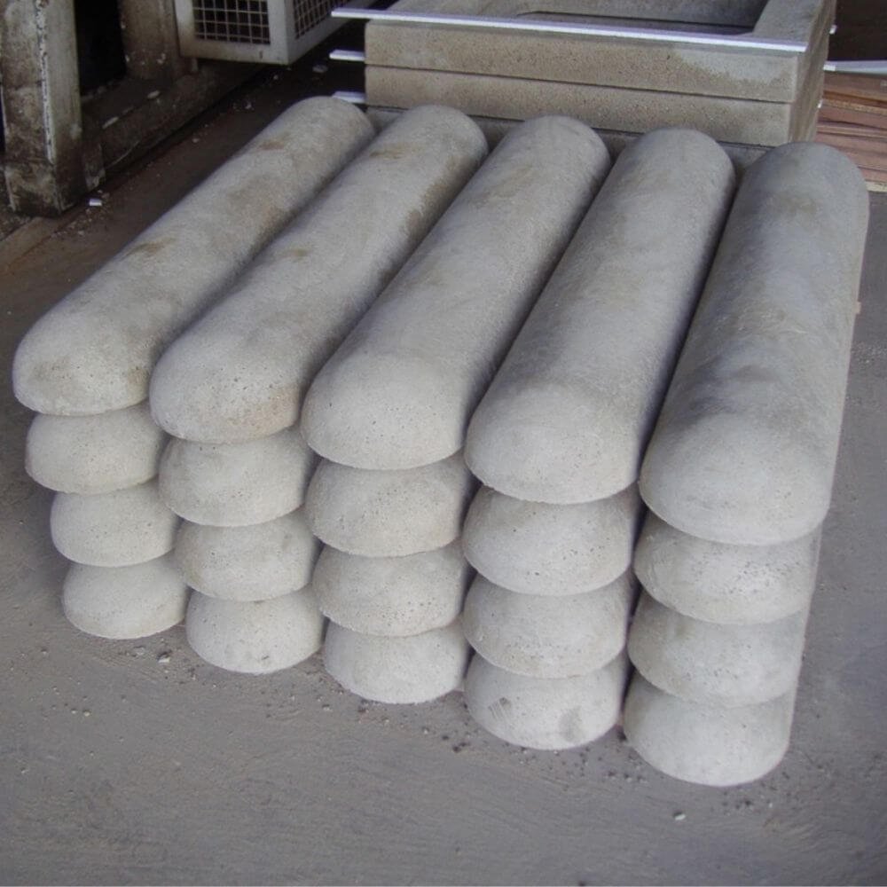 Varkensruggen beton voor stootbanden